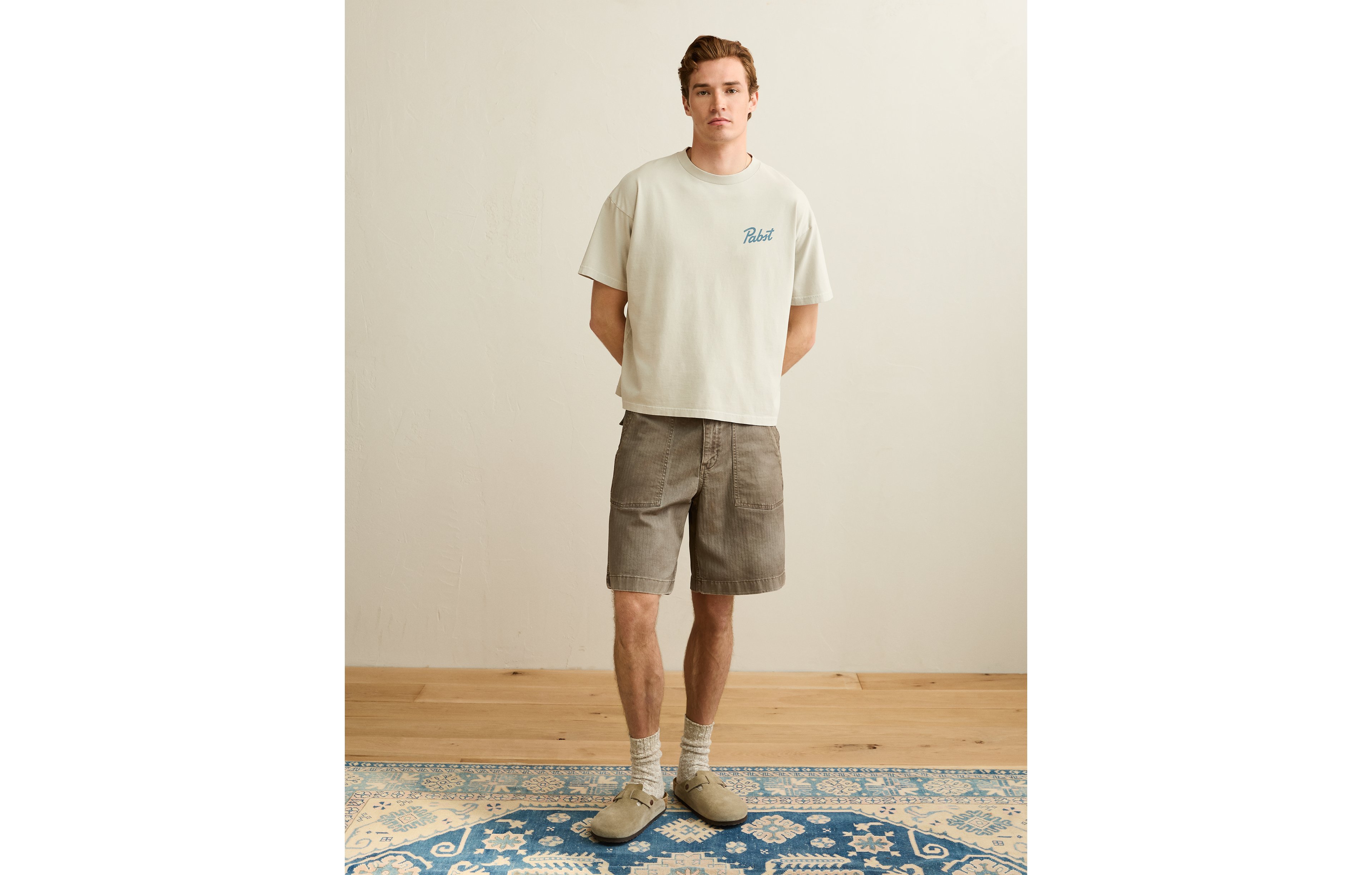 AE Boxy Fit Pabst Blue Ribbon Graphic T-Shirt