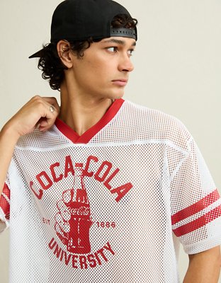AE Boxy Fit Coca Cola Short-Sleeve Mesh Jersey