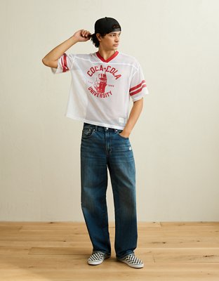 AE Boxy Fit Coca Cola Short-Sleeve Mesh Jersey