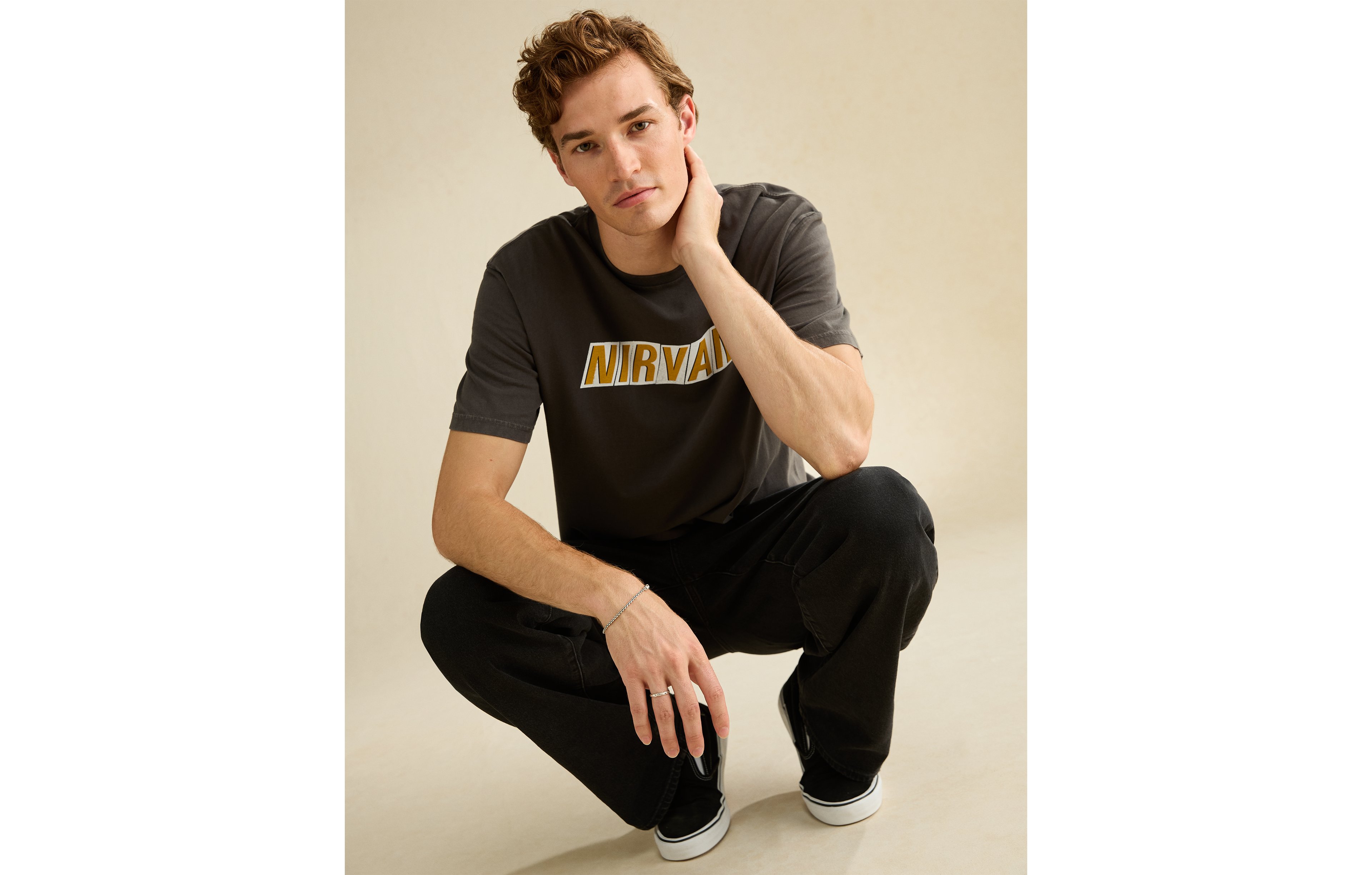 AE Standard Fit Nirvana Graphic T-Shirt