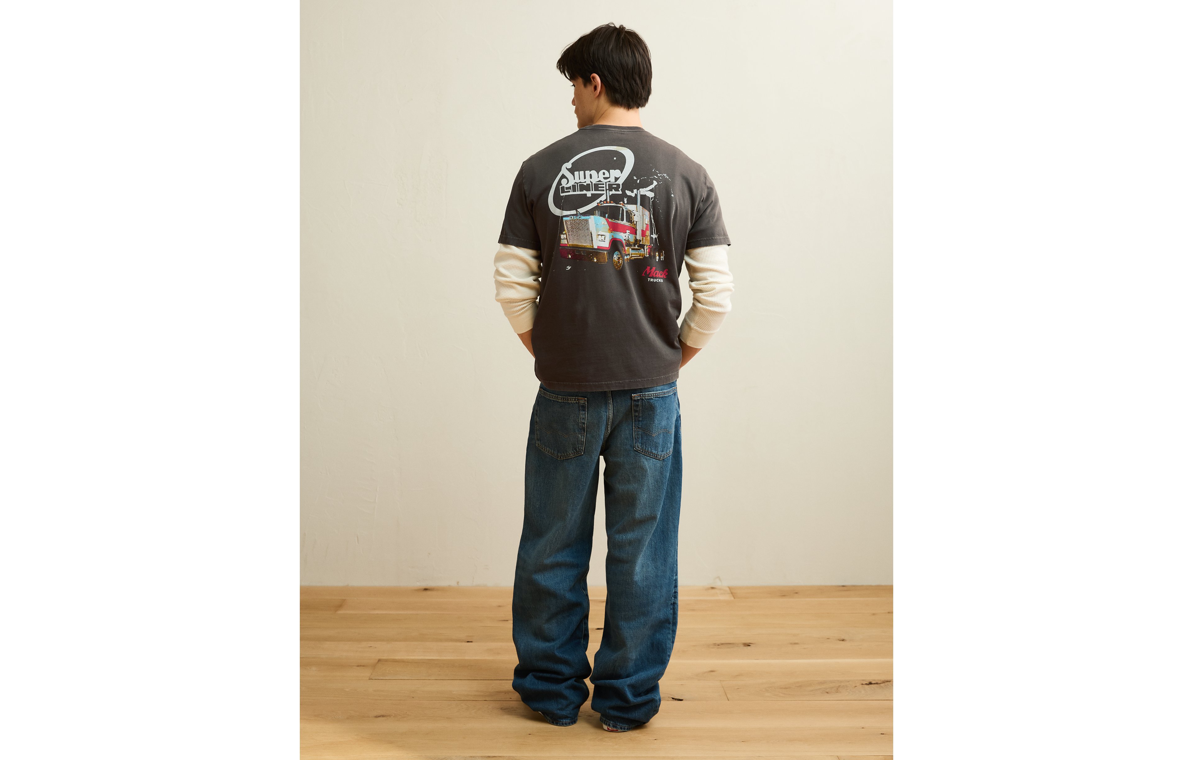 AE Standard Fit Mack Truck Graphic T-Shirt