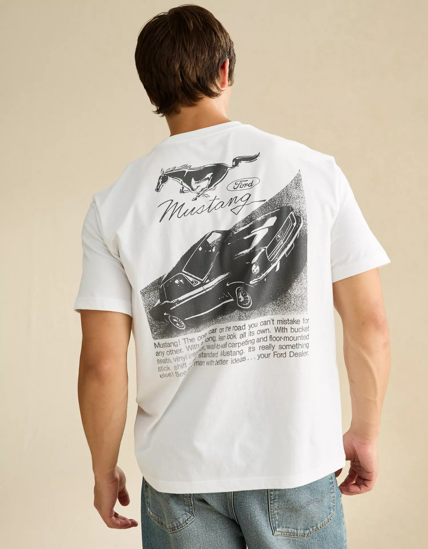 AE Standard Fit Ford Mustang Graphic T-Shirt - thumbnail 2
