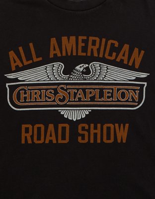 AE Boxy Fit Chris Stapleton Long-Sleeve Graphic T-Shirt