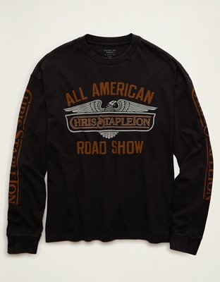 AE Boxy Fit Chris Stapleton Long-Sleeve Graphic T-Shirt