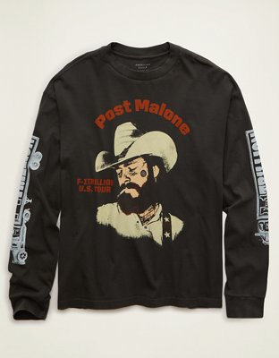 AE Boxy Fit Post Malone Long-Sleeve Graphic T-Shirt