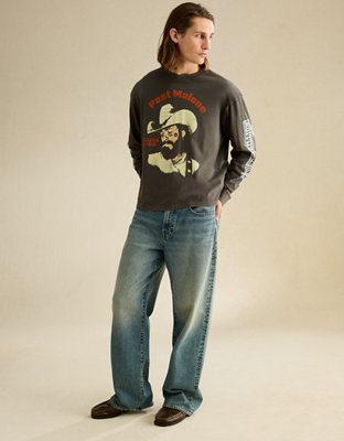 AE Boxy Fit Post Malone Long-Sleeve Graphic T-Shirt
