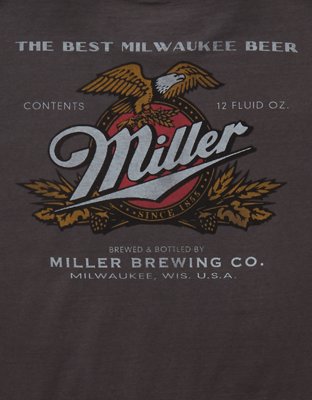 Мужская футболка American Eagle AE Standard Fit Miller Graphic, цвет: Сланцевый — фото 6