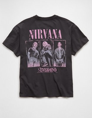 AE Shrunken Fit Nirvana Graphic T-Shirt | American Eagle