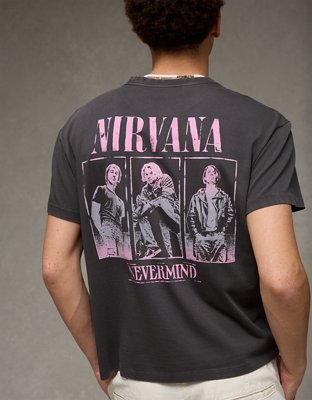 AE Shrunken Fit Nirvana Graphic T-Shirt | American Eagle