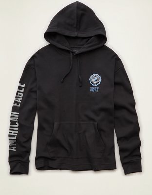 AE Standard Fit Graphic Thermal Hoodie T-Shirt