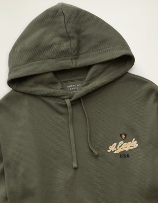 AE Standard Fit Graphic Thermal Hoodie T-Shirt
