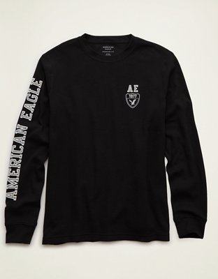 AE Standard Fit Long-Sleeve Graphic Thermal T-Shirt