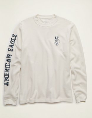 AE Standard Fit Long-Sleeve Graphic Thermal T-Shirt