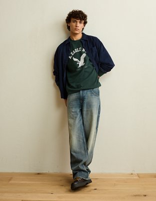 AE Standard Fit Long-Sleeve Graphic Thermal T-Shirt