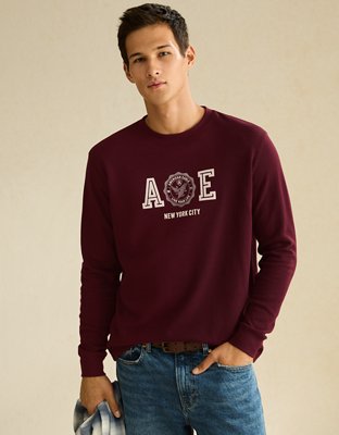 AE Standard Fit Long-Sleeve Graphic Thermal T-Shirt