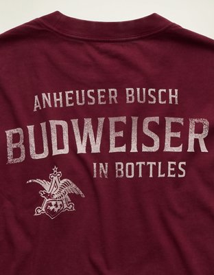 AE Boxy Fit Budweiser Long-Sleeve Graphic T-Shirt