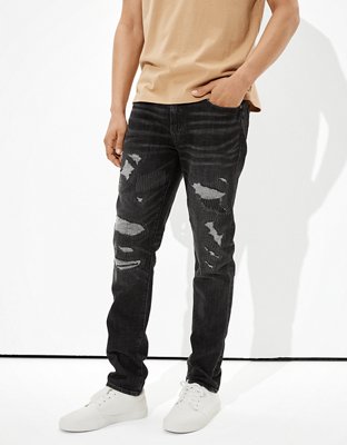 American eagle black ripped best sale jeans men