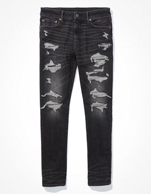 American eagle mens store black ripped jeans