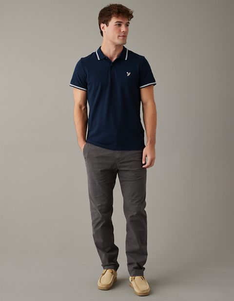 Мужские брюки American Eagle AE Flex Athletic Straight Lived-In Khaki Pant