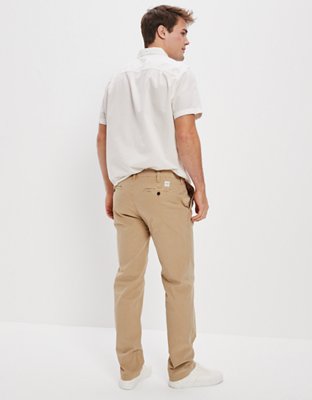 AE Flex Athletic Straight Khaki Pant desgastado