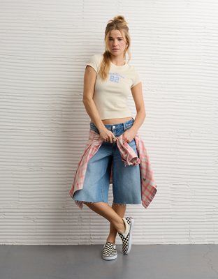 AE Graphic Hey Baby Tee | American Eagle
