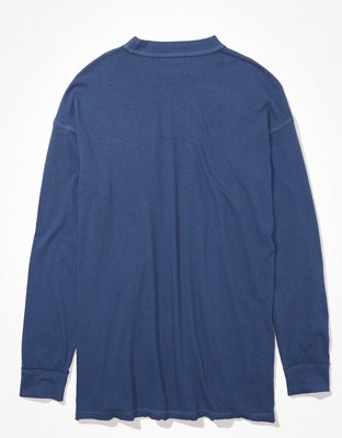Женские футболки American Eagle AE Oversized Long-Sleeve Graphic True Tee — фото 4