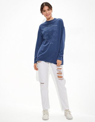 Женские футболки American Eagle AE Oversized Long-Sleeve Graphic True Tee — фото 5