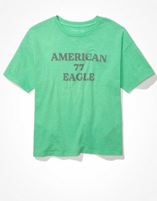 American eagle green t 2024 shirt