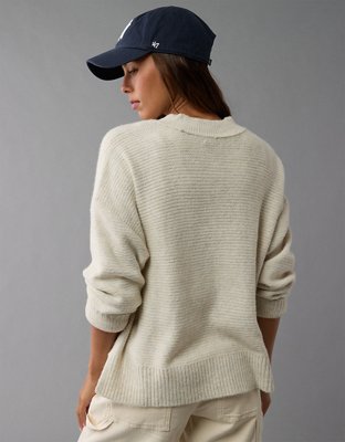 AE Slouchy Cropped Pullover Sweater