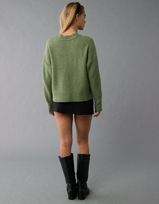 AE Slouchy Cropped Pullover Sweater