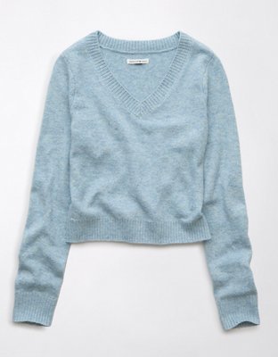 AE Whoa So Soft Shrunken V-Neck Sweater