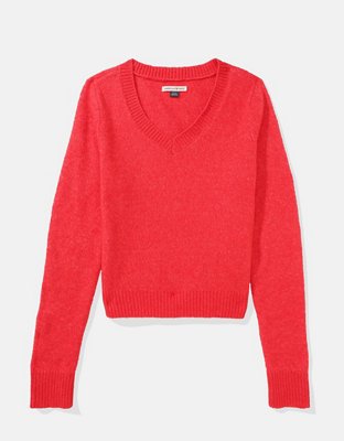 AE Whoa So Soft Suéter Encogido con Escote V