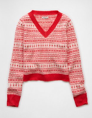 AE Whoa So Soft Shrunken V-Neck Sweater