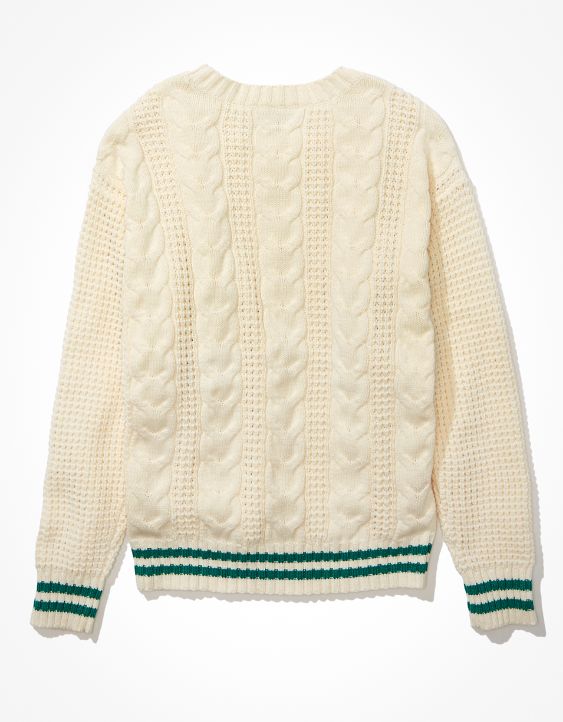 AE Tipped Cable Knit Sweater