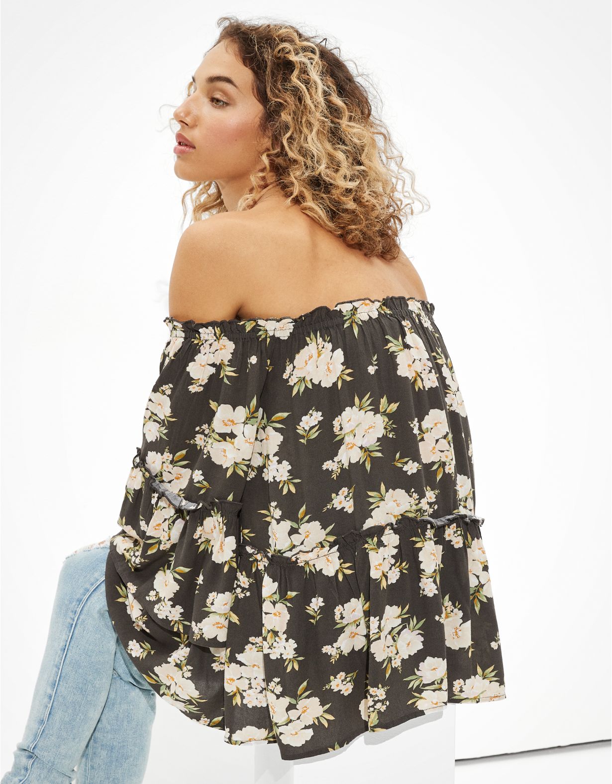 AE Bell-Sleeve Off-The-Shoulder Top