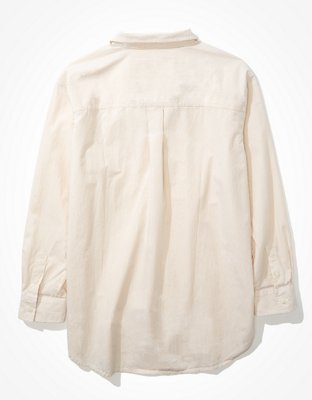 AE Oversized Oxford Button-Up Shirt
