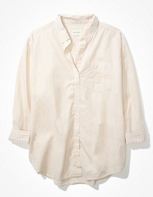 AE Oversized Oxford Button-Up Shirt