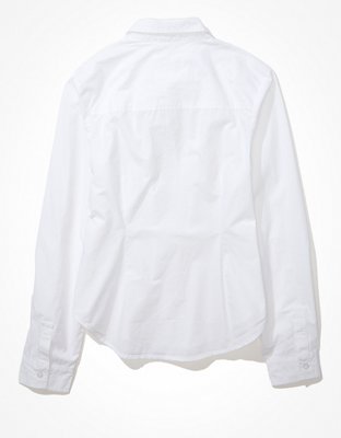 Женские рубашки American Eagle AE Fitted Button-Down Shirt — фото 4