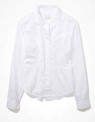 Женские рубашки American Eagle AE Fitted Button-Down Shirt — фото 3