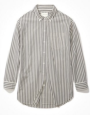 AE Oversized Oxford Button-Up Shirt