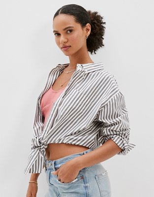 AE Oversized Oxford Button-Up Shirt