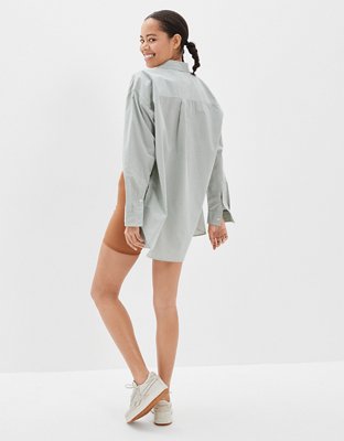 AE Oversized Oxford Button-Up Shirt