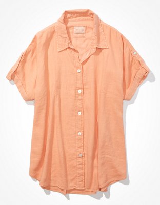 AE Oversized Button-Up Beach Shirt