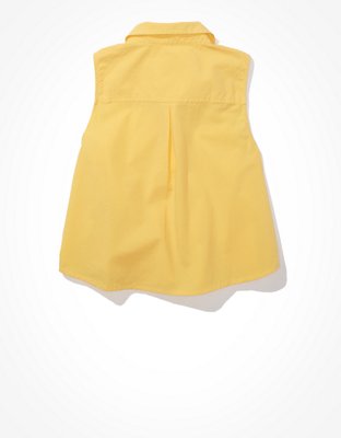 AE Oversized Sleeveless Button-Up Shirt