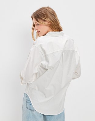 AE Oversized Oxford Button-Up Shirt