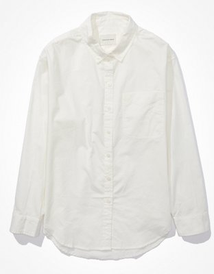 AE Oversized Oxford Button-Up Shirt