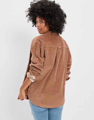 AE Oversized Corduroy Button-Up Shirt
