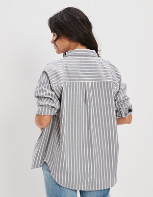 AE Oversized Oxford Button-Up Shirt