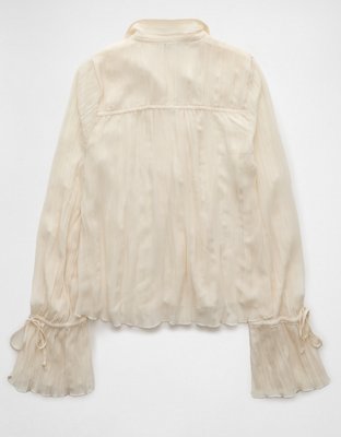 AE Mesh Ruffled Shirt