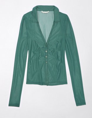 AE Mesh Button-Up Shirt